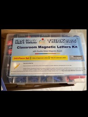 Classroom Magnetic Letters Kit With Board New 240 Piece Set